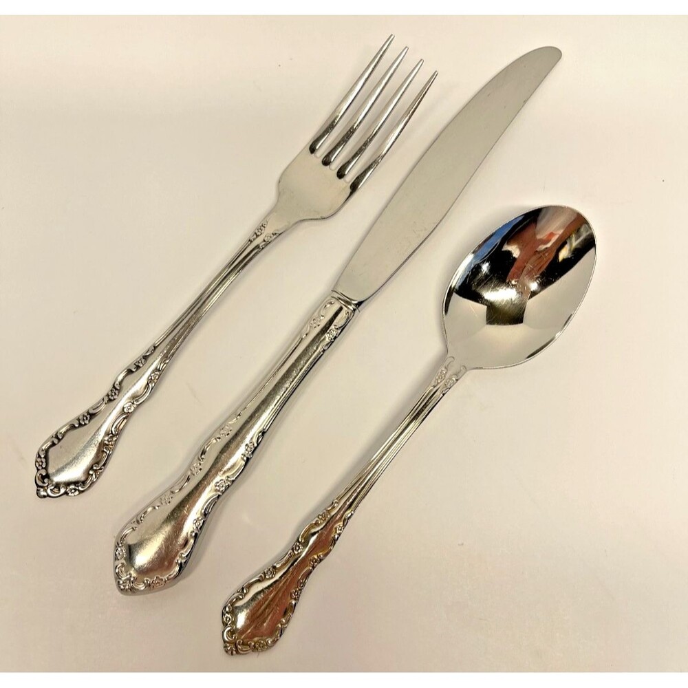 Oneida Distinction Deluxe Mansion Hall Stainless 3 pc Flatware Place Setting